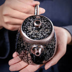 Handmde Tenmoku Jian Zhan Oil Spot Jinlan Teapot