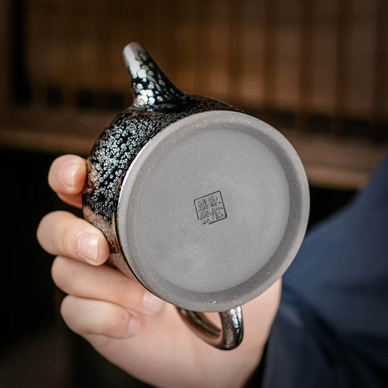 Handmde Tenmoku Jian Zhan Oil Spot Jinlan Teapot