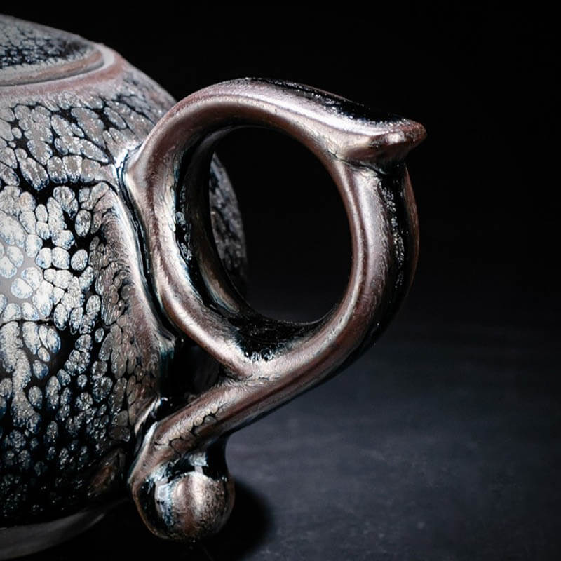 Tenmoku Jian Zhan Oil Spot Ring Teapot