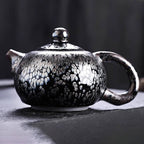 Handmde Tenmoku Jian Zhan Oil Spot Ruding Teapot