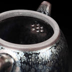 Handmde Tenmoku Jian Zhan Oil Spot Ruding Teapot