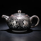 Handmde Tenmoku Jian Zhan Oil Spot Shiround Teapot