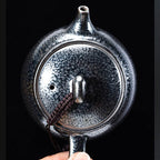 Tenmoku Jian zhan Oil Spot Short Spouted Teapot