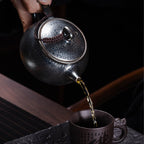 Tenmoku Jian zhan Oil Spot Short Spouted Teapot