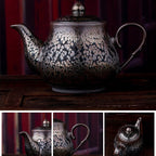 Handmde Tenmoku Jian Zhan Oil Spot Siting Teapot