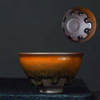 Tenmoku Jian Zhan 8-Tear Glaze Golden Tea Cup