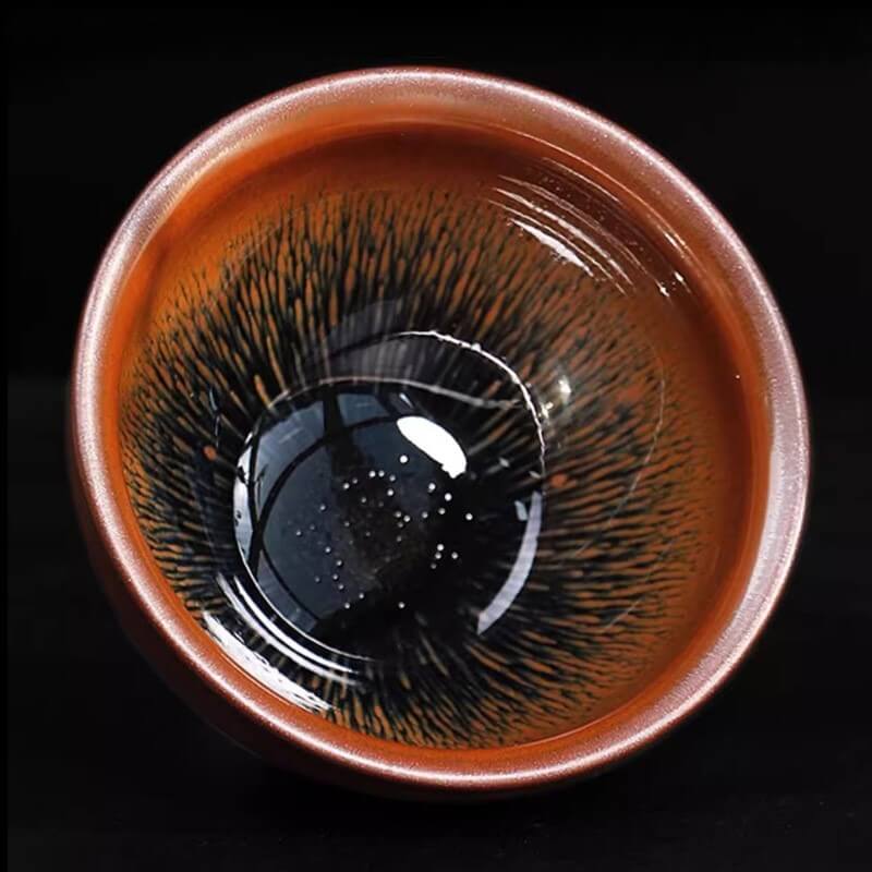 Tenmoku Jian Zhan 8-Tear Glaze Golden Tea Cup