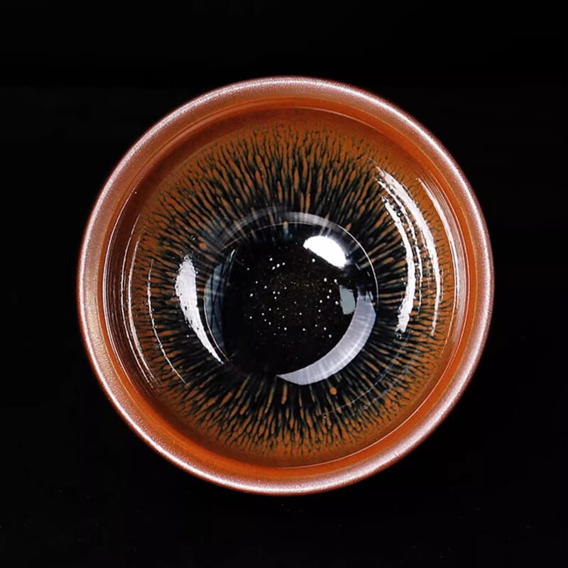 Tenmoku Jian Zhan 8-Tear Glaze Golden Tea Cup
