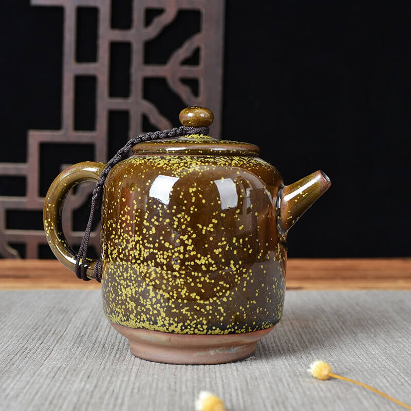 Tenmoku Jian zhan Tea Dust Glaze Teapot