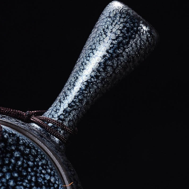 Tenmoku Jianzhan Oil Spot Kyusu Teapot