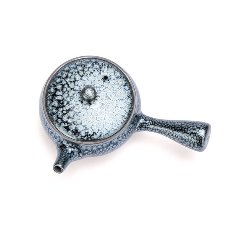 Tenmoku Jianzhan Oil Spot Kyusu Teapot