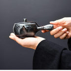 Tenmoku Jianzhan Oil Spot Kyusu Teapot