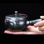 Tenmoku Jianzhan Oil Spot Kyusu Teapot