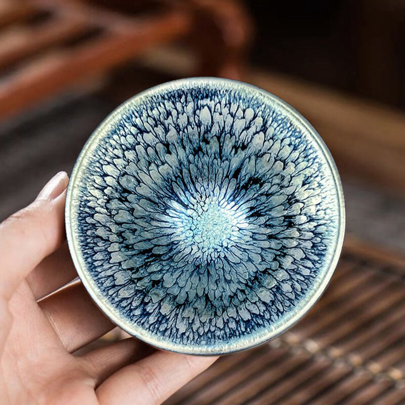 Coneflower Tenmoku Jian Zhan Matcha Tea Bowl