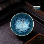 Flower Tenmoku Jian Zhan Tea Cup