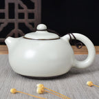 Handmde White Nacre Tenmoku Jian Zhan Gongfu Teapot