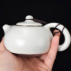 Handmde White Nacre Tenmoku Jian Zhan Gongfu Teapot