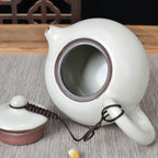Handmde White Nacre Tenmoku Jian Zhan Gongfu Teapot