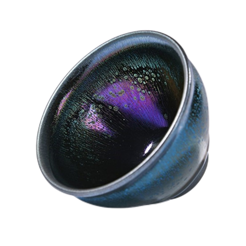 Rainbow Yohen Tenmoku Jianzhan Oil Spots Tea Cup
