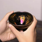 Yohen Tenmoku Jian Zhan Oil Spots Tea Cup