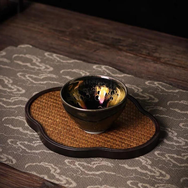 Yohen Tenmoku Jian Zhan Oil Spots Tea Cup