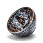 Purple Yohen Tenmoku Jian Zhan Oil Spots Tea Cup