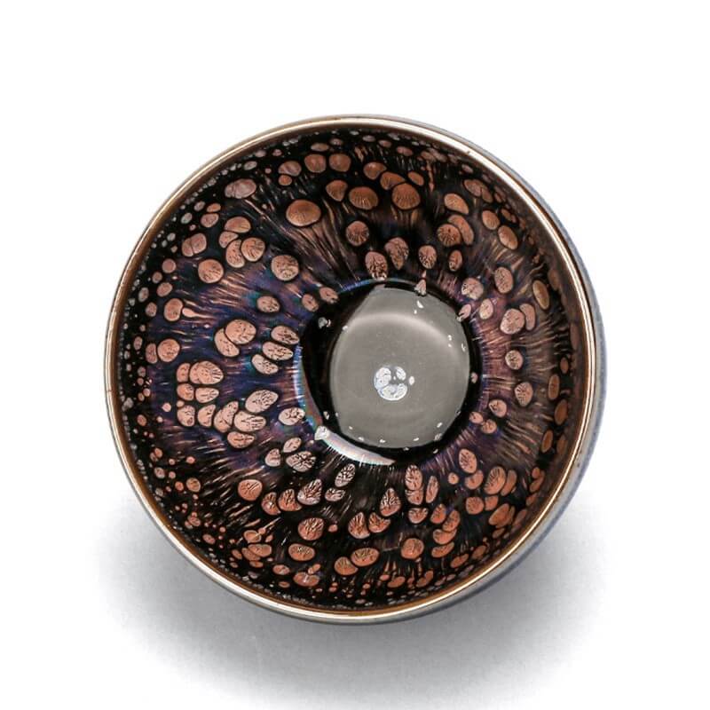 Purple Yohen Tenmoku Jian Zhan Oil Spots Tea Cup