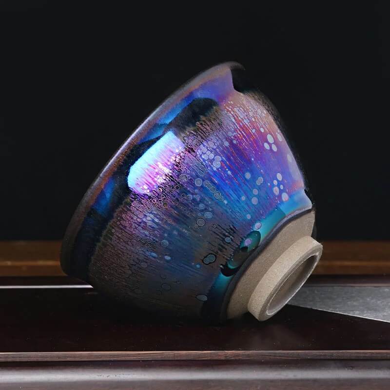 Yohen Tenmoku Jianzhan Oil Spots Tea Cup