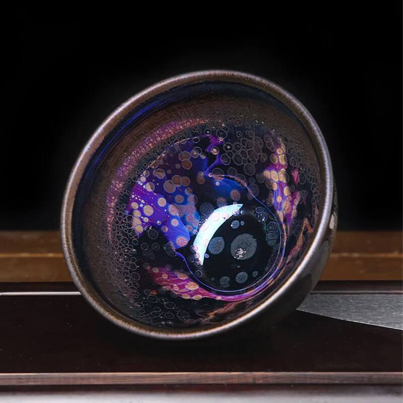 Yohen Tenmoku Jianzhan Oil Spots Tea Cup