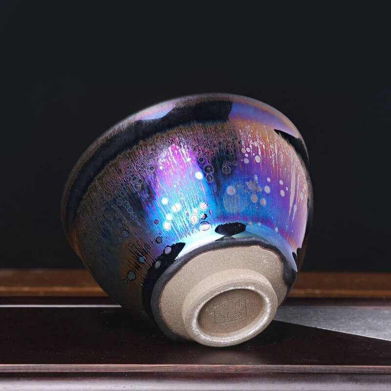 Yohen Tenmoku Jianzhan Oil Spots Tea Cup